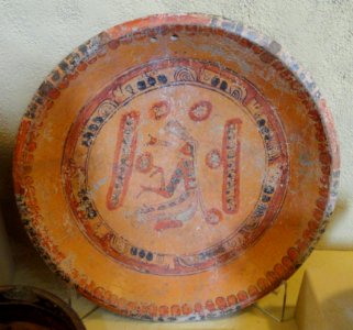 Three-Legged Plate with Pseudoglyphs, Late Classic Mayan, reportedly from Campeche, Mexico - San Diego Museum of Man - DSC06825