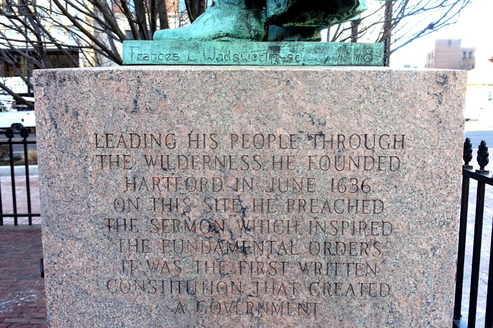 Thomas Hooker by Frances Laughlin Wadsworth - Hartford, CT - DSC04922