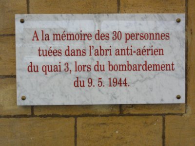 Thionville gare, plaque B guerre 39-45