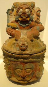 Totemic vessel with lid, Maya people, Honolulu Museum of Art 4174