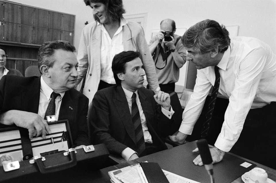 V.l.n.r. Gerrit Braks, Elco Brinkman, Ruud Lubbers, Bestanddeelnr 934-4970
