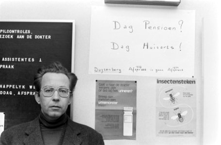 Utrechtse huisartsen gaan actievoeren tegen pensioenbeleid woordvoerder actiegro, Bestanddeelnr 927-7333