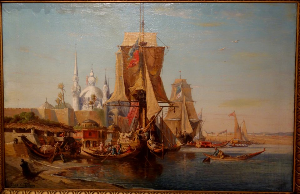 Untitled (Bodrum, Turkey) by Louis Comfort Tiffany, undated, oil on canvas - New Britain Museum of American Art - DSC09653