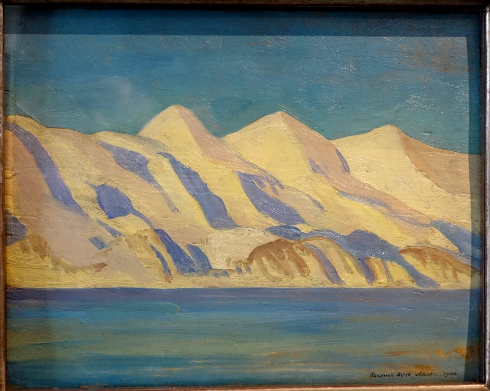 Untitled (Alaska Impression), Rockwell Kent, 1919-1920, oil on wood panel - Bennington Museum - Bennington, VT - DSC08768