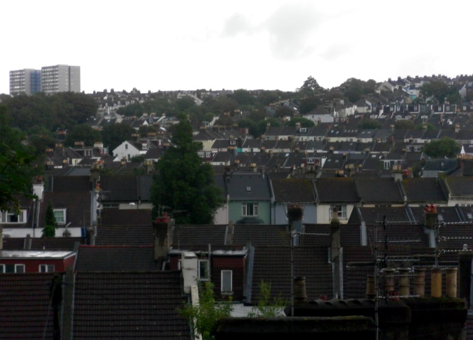 View from The Greenway, New England Quarter, Brighton towards Round Hill (July 2012) (1)