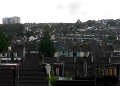 View from The Greenway, New England Quarter, Brighton towards Round Hill (July 2012) (1)