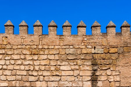Walls real alcazares Seville Spain photo