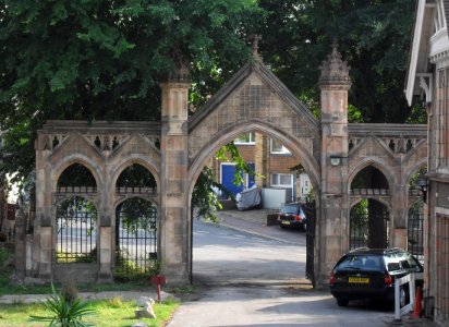 Walls, Gates, Piers and Railings at Brighton and Preston Cemetery, Hartington Road, Brighton (NHLE Code 1381611) (July 2010)