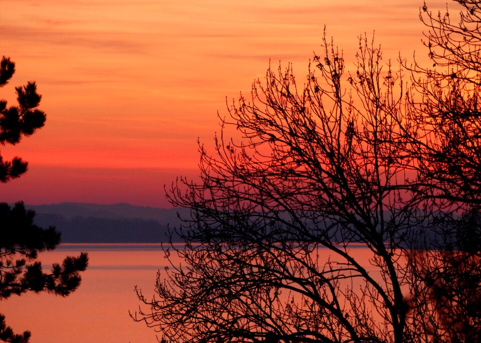 Landscape lake winter photo