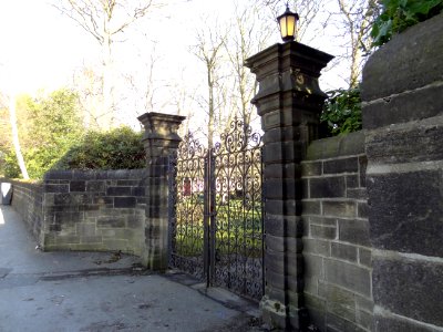 Wall, Gate Piers And Gates To Carr Manor House