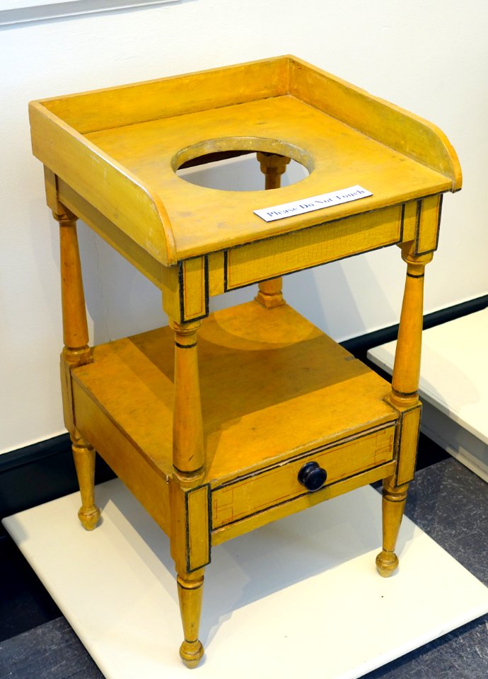 Wash stand, Washington L. Atkins, Waterbury VT, 1848, painted pine with basswood - Bennington Museum - Bennington, VT - DSC08858