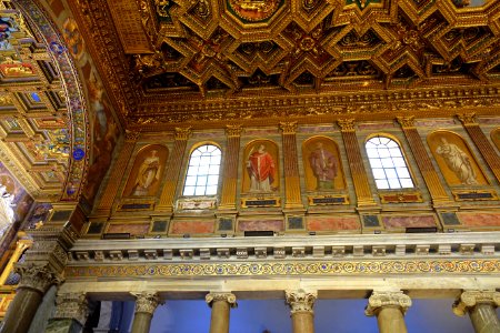 Wall and ceiling - Santa Maria in Trastevere - Rome, Italy -DSC00403