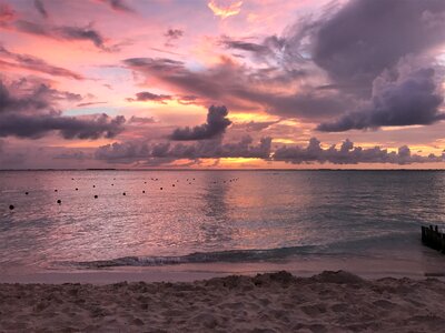 Ocean sunset beach sea