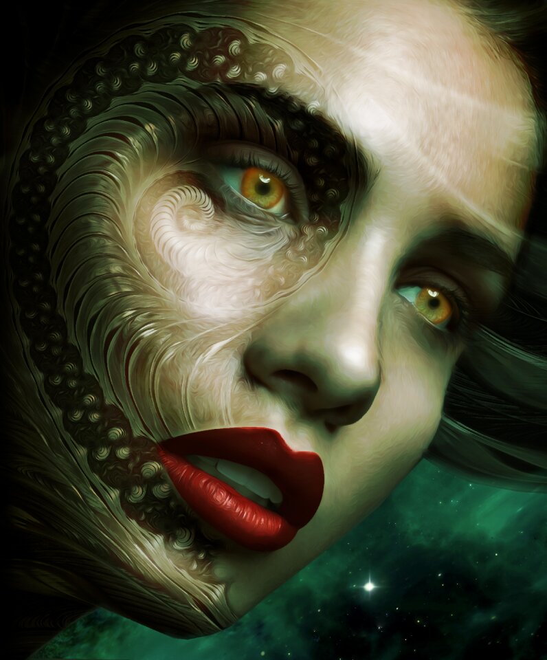 Dark portrait female