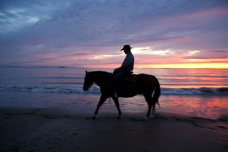 Coast sunset beach colorful photo