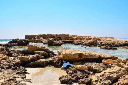 Landscape rock formation summer photo