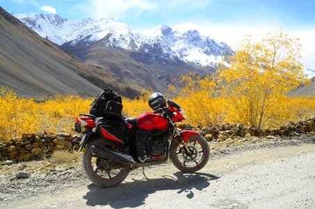 Himalayas motorcycle landscape photo