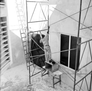 Werkzaamheden aan het koninklijk verblijf in Fort Amsterdam in Willemstad, Bestanddeelnr 252-2831