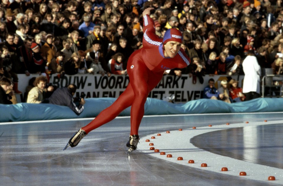 Wereldkampioenschappen schaatsen mannen allround in Heerenveen. Eric Heiden in a, Bestanddeelnr 253-8145