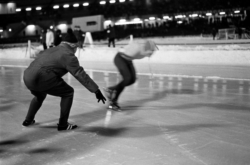 Wereldkampioenschappen schaatsen te Goteborg. De Graaff en Nottet, Bestanddeelnr 921-1146