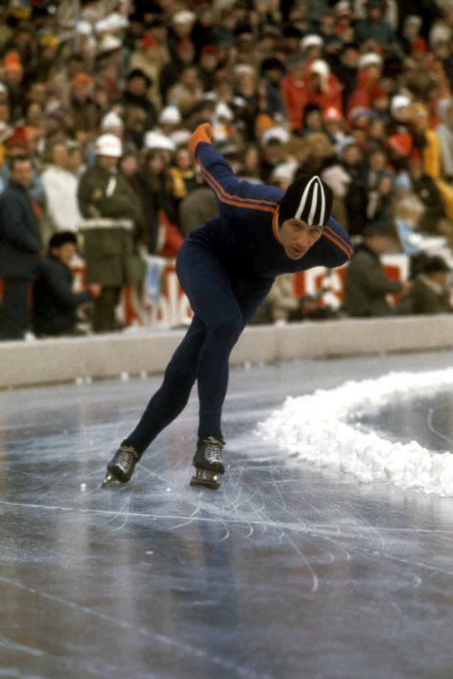 Wereldkampioenschappen schaatsen mannen allround in Oslo. Kees Verkerk in actie, Bestanddeelnr 254-9159