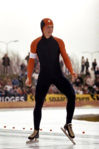 Wereldkampioenschappen schaatsen sprint in Alkmaar. Jan Ykema bij de start van d, Bestanddeelnr 253-8661