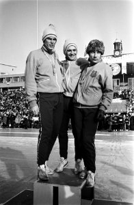 Wereldkampioenschappen Schaatsen te Oslo (Noorwegen). Na 500m Ard Schenk (3e), J, Bestanddeelnr 923-2883