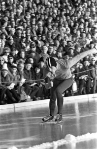 Wereldkampioenschappen schaatsen in Oslo. Kees Verkerk in aktie., Bestanddeelnr 920-0625