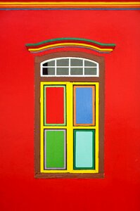 Window red window red wall
