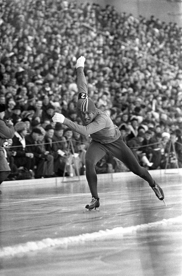 Wereldkampioenschappen schaatsen in Oslo, Schenk in aktie op de 500 meter, Bestanddeelnr 920-0651