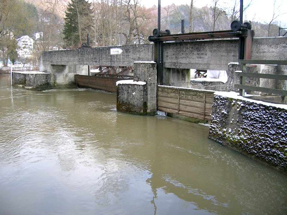 Wehr Willibaldsbrücke Eichstätt -Hochwasser 2013-02-10 (8)