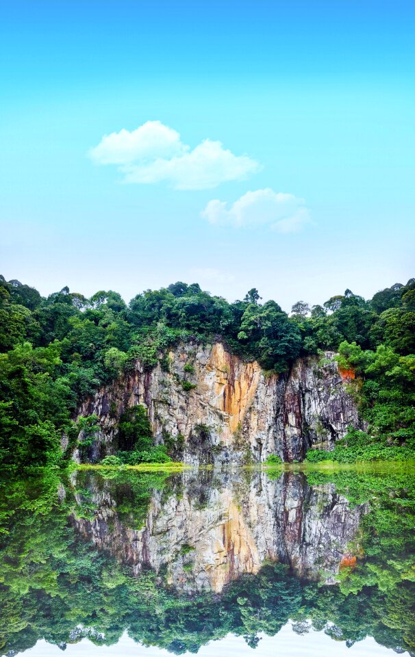 Blue sky landscape photo