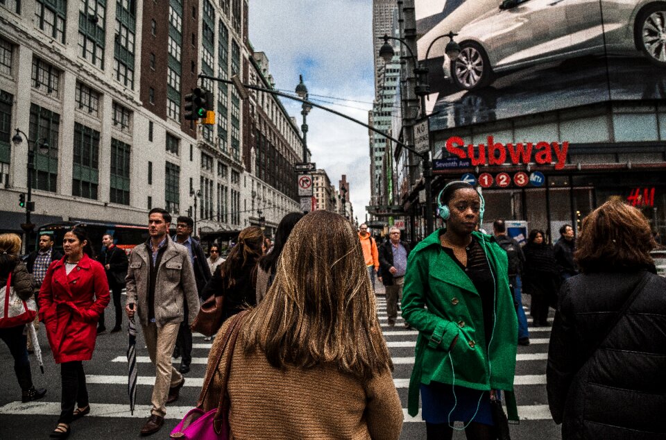City subway pedestrian