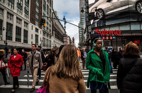 City subway pedestrian