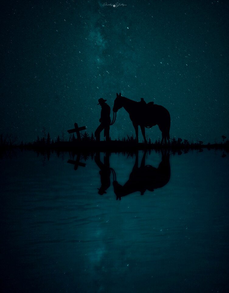 Silhouette backlit body of water