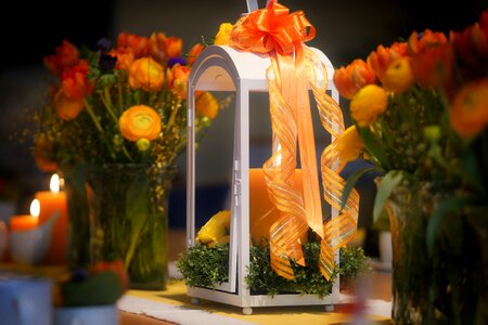 Candles jewellery flowers