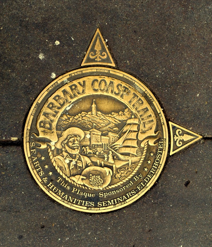 Barbary Coast Trail marker - San Francisco, CA - DSC02672