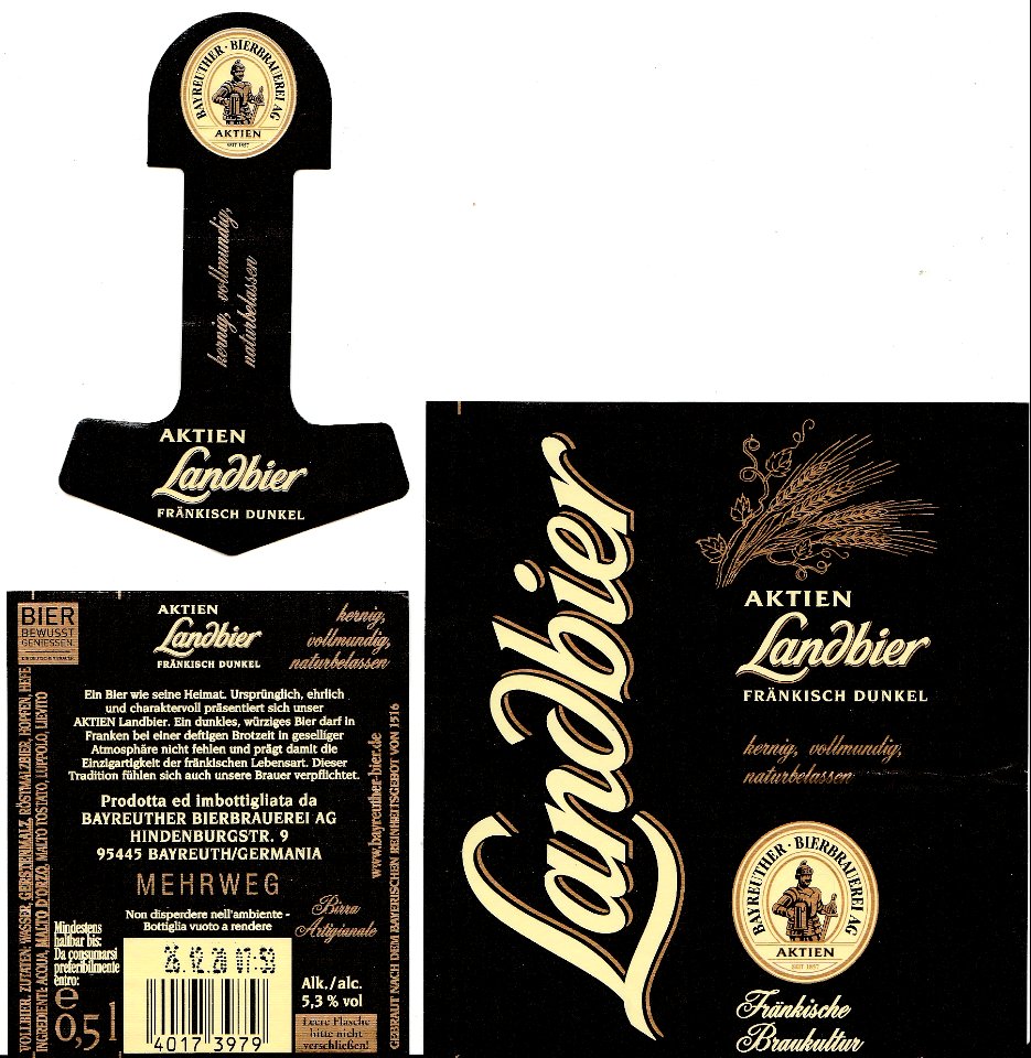 Bayreuther Bierbrauerei AG - Aktien Landbier