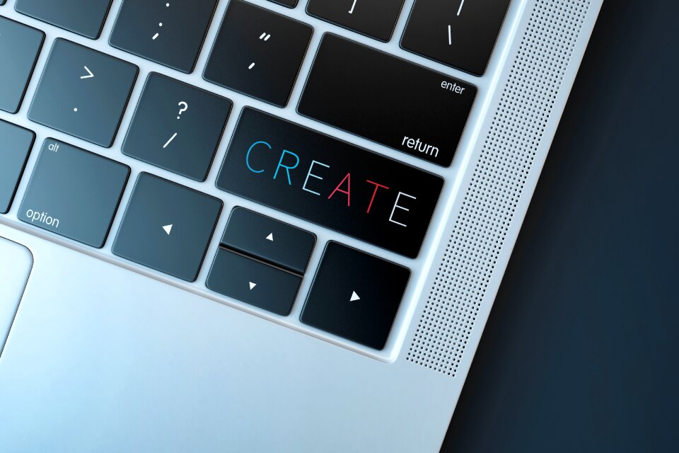 Laptop keyboard creative