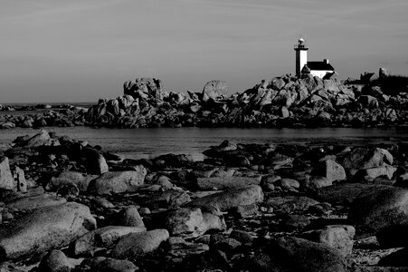 Brignogan lighthouse brittany coast photo