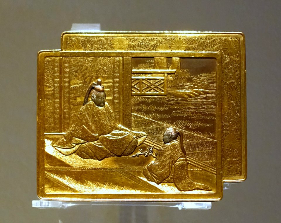 Incense ceremony box (kobako), Ishikawa Komei, Kyoto, Japan, late 19th to early 20th century, copper alloy, gold inlay - Montreal Museum of Fine Arts - Montreal, Canada - DSC09589