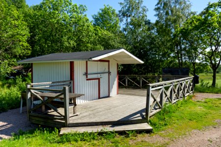 Hut for activities on the soccer fields and Myrstigen track photo