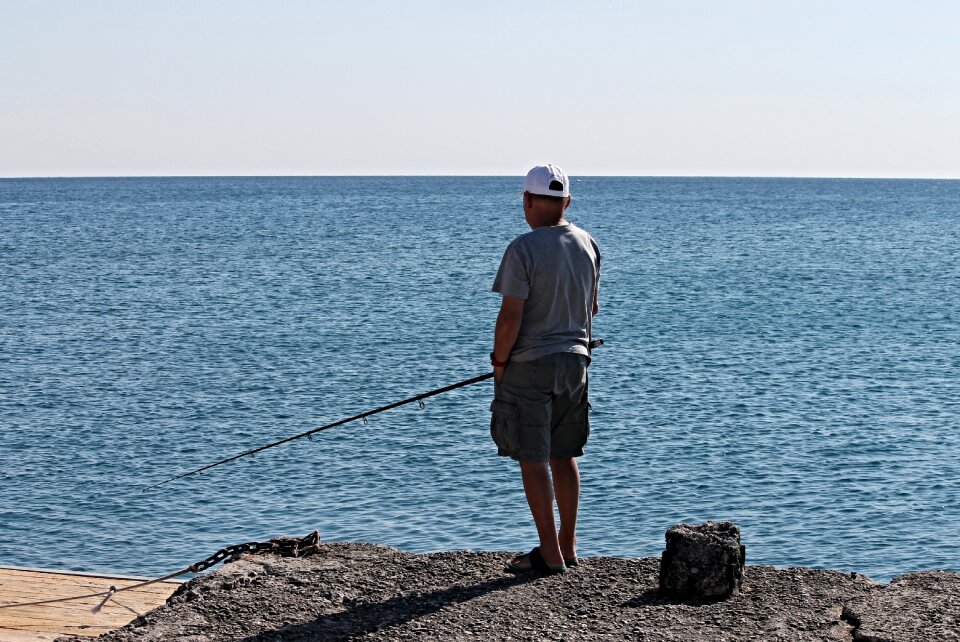 Fishing water sea photo