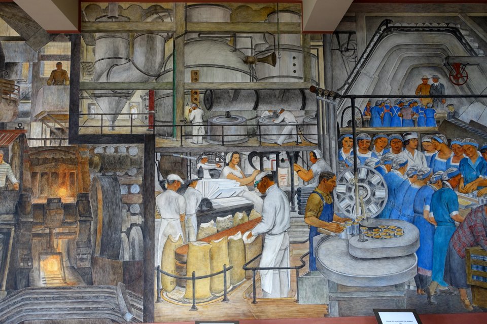 Industries of California by Ralph Stackpole, detail - Coit Tower, San Francisco, CA - DSC04749