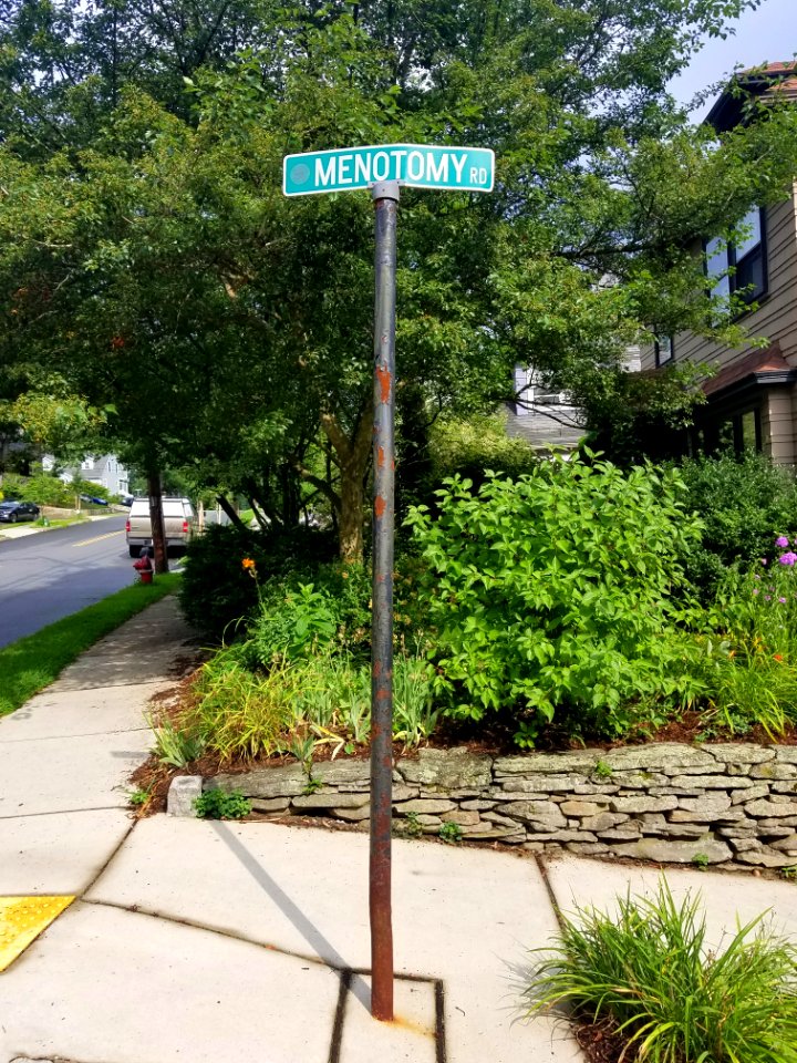 Street sign (Menotomy) - Arlington, MA - 20200722 092126