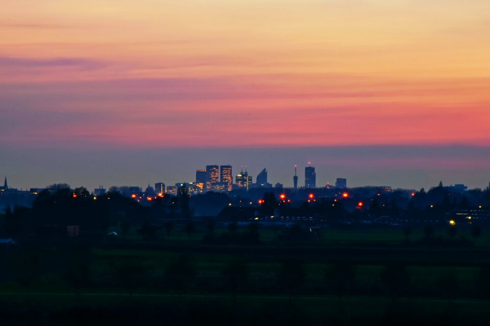 Dawn cityscape horizontal