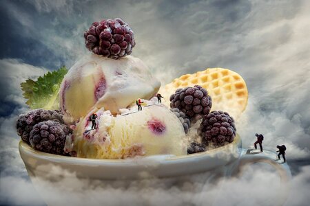 Ice ice cream blackberry