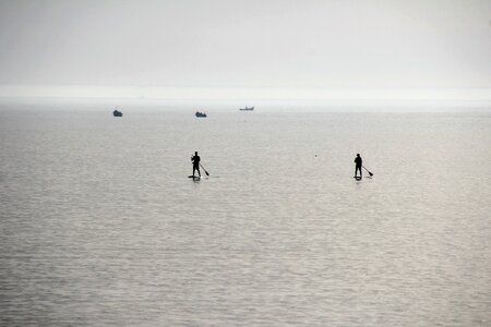 Sup stand up paddle by the sea