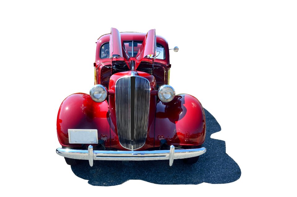Isolated background vintage car
