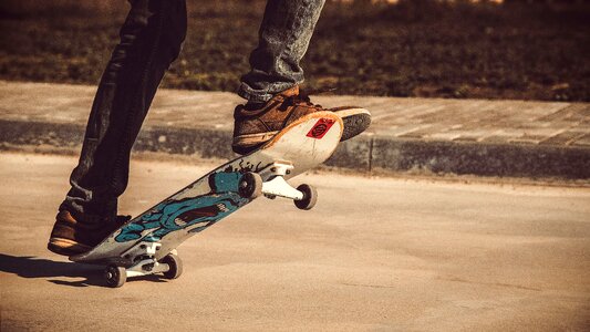 Skateboarding sport game photo